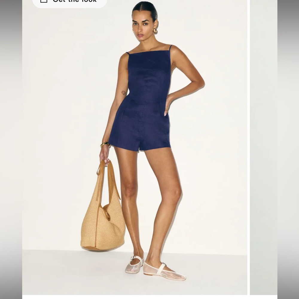 Ciara Reformation Navy Romper